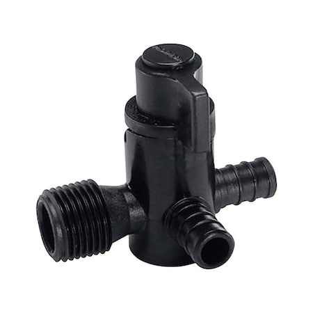 Flair-It Flair-It Ecopoly 1/2 in. Crimp X 1/2 in. MPT Plastic 3-Way Valve 31912